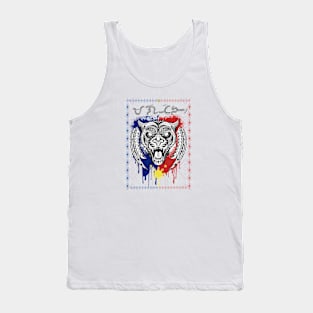 Tribal line Art Tiger / Baybayin word Magiting (Heroic/Patriotic) Tank Top